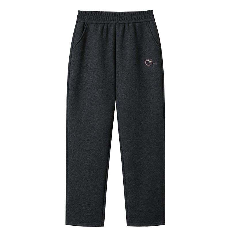 Mom's Wool Casual Pants: High-Waist, Loose-Fit, Plus-Size for Autumn/Winter