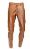Men Wear Jean's High Genuine Track Brown Leather Lambskin Quality Pant's Stylish