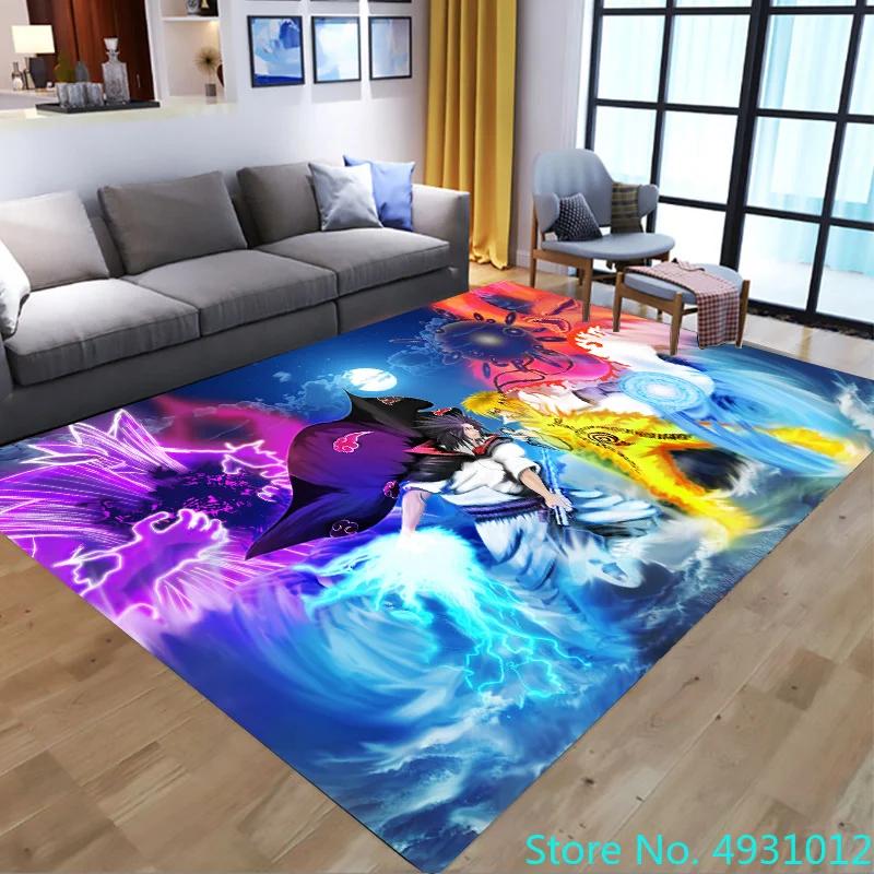 Bathroom Carpet Anime Uzumaki Naruto Cartoon Plush Rug Living Room Floor Mat Kitchen Bedroom Washable Non-slip Door Mats