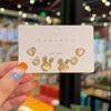 Temperament Earrings Silver Needle Douyin Same Geometric Opal Earrings