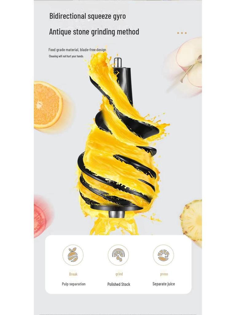 Stainless Steel Juicer with Juice and Pulp Separation - Home Automatic, Large and Small Caliber, Gift Option