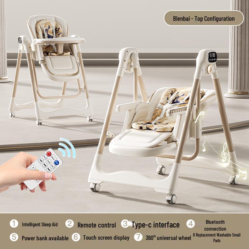Smart Foldable Baby Dining Chair & Reclining Bassinet