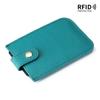 Fashion Genuine Leather ID Credit Card Holder RFID Protecter Cover Solid Color Thin Pocket Wallets Case Badge Holder UNISEX