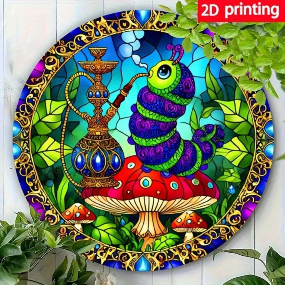 Handmade Metal Tin Plate Wall Art Home Decor 20x20cm