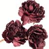 1Pc Simulation Single Three-Head Dry Peony Flower for Wedding Home Decoration Holiday Decoration Valentine's Day Gift