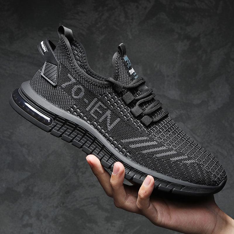 Summer Men's Shoes Extra Large Size Breathable Men's Casual Fly-woven Shoes Running Shoes Korean Version Mesh Tide Sneakers 46 Comfortable