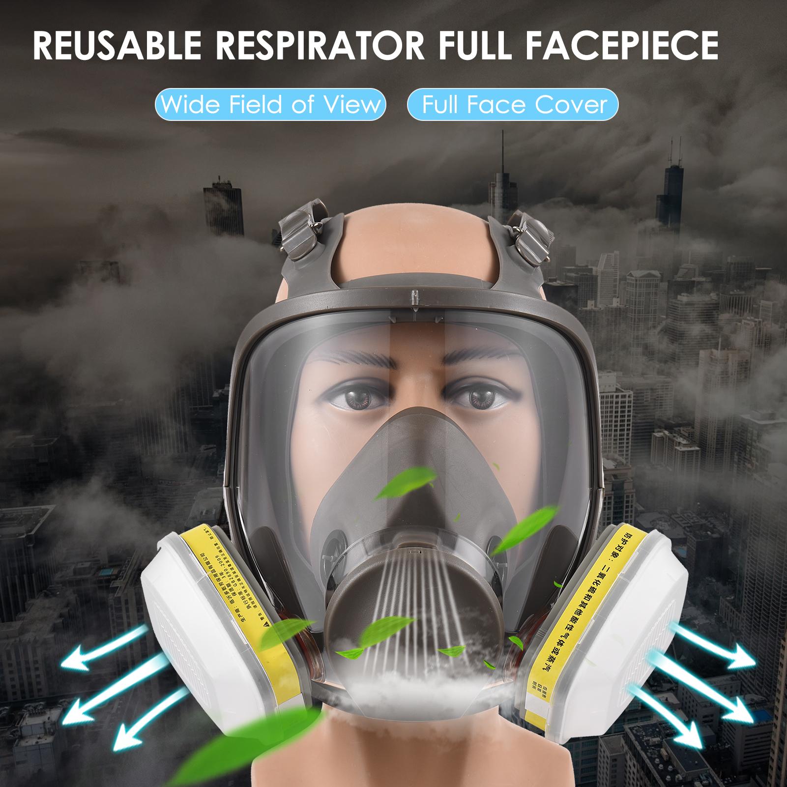 Reusable   Full Facepiece 6800 Gas Mask Breathing   Full Face Cover Wide Field of View for Painting Organic   Welding Polishing