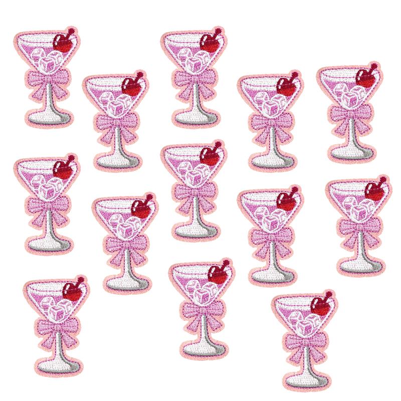 10pcs /Lots Cartoon Summer Surf Style Embroidered Fruit Drinks Patch Iron On Patches For Clothing Lobster Turtle Starfish Sew Diy