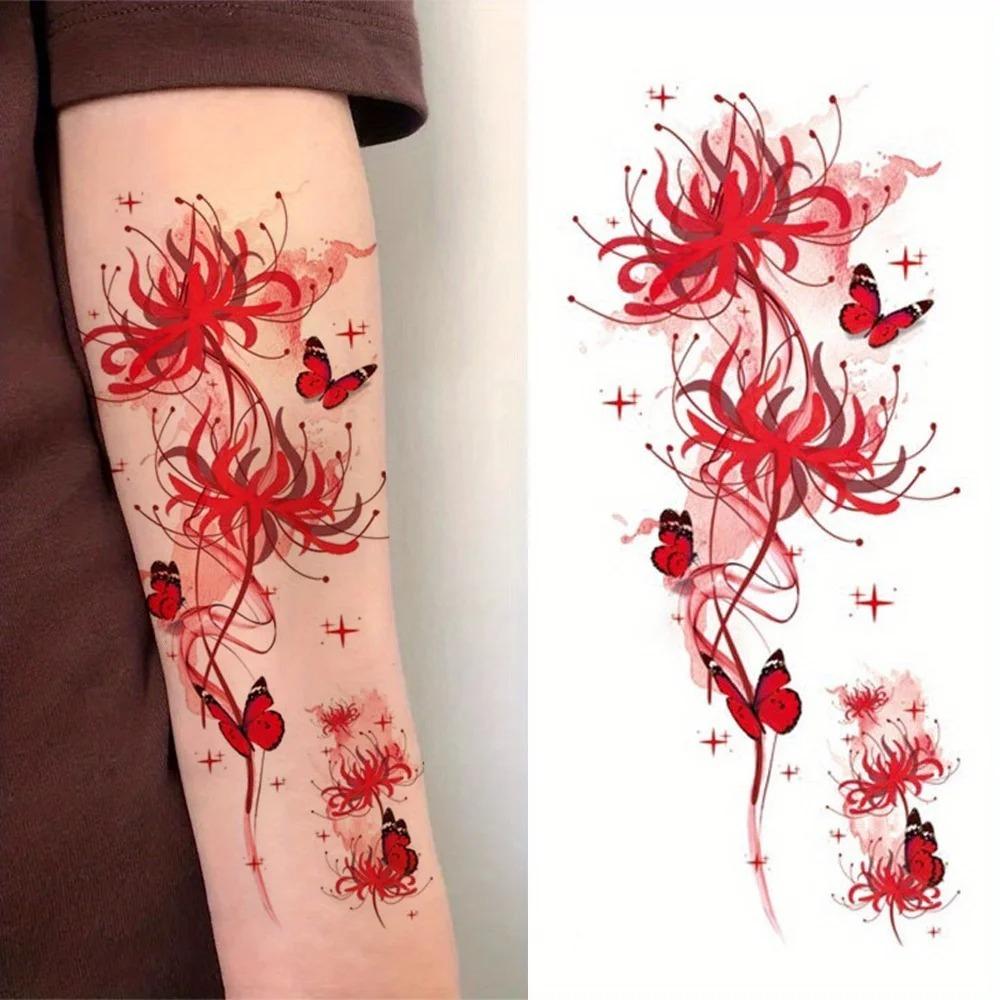 1Pc Butterfly Tattoo Sticker, Suitable For Women'S Beautiful And Colorful Fashionable Body Decoration