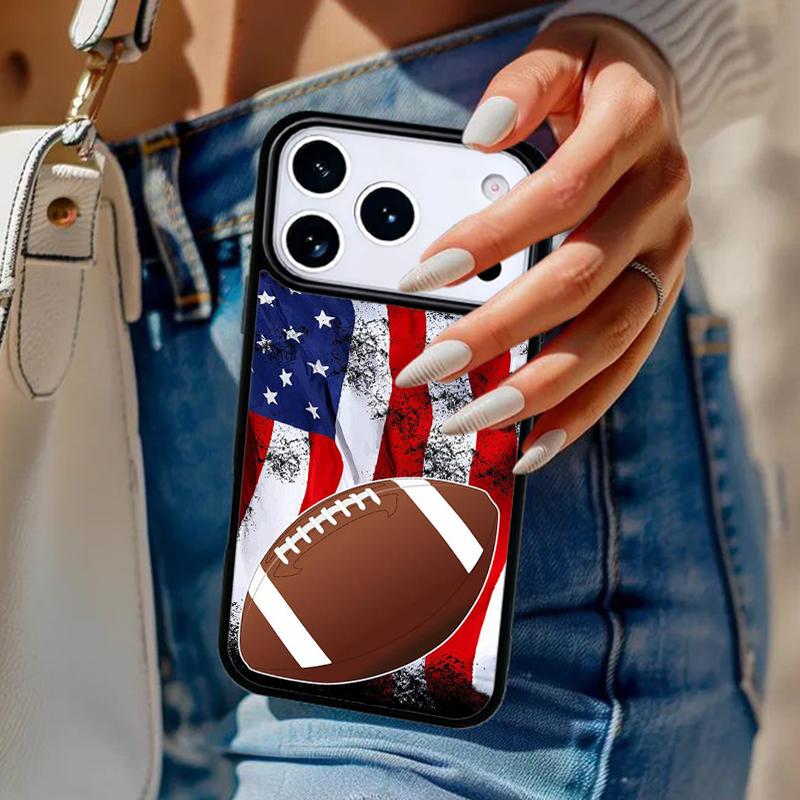 American Football Rugby Ball Phone Case For iPhone 17 Air 14 15 13 12 Max Cover For Apple 14 15 16 16e 11 Pro Max Plus Coque