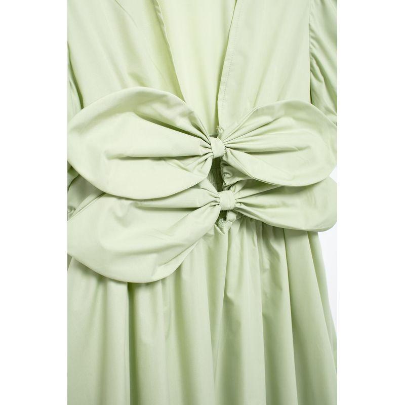 Kaslead New Arrival Women's Clothing Fashion Style Fashion Casual Bows Decorative Elastic Waist Dress