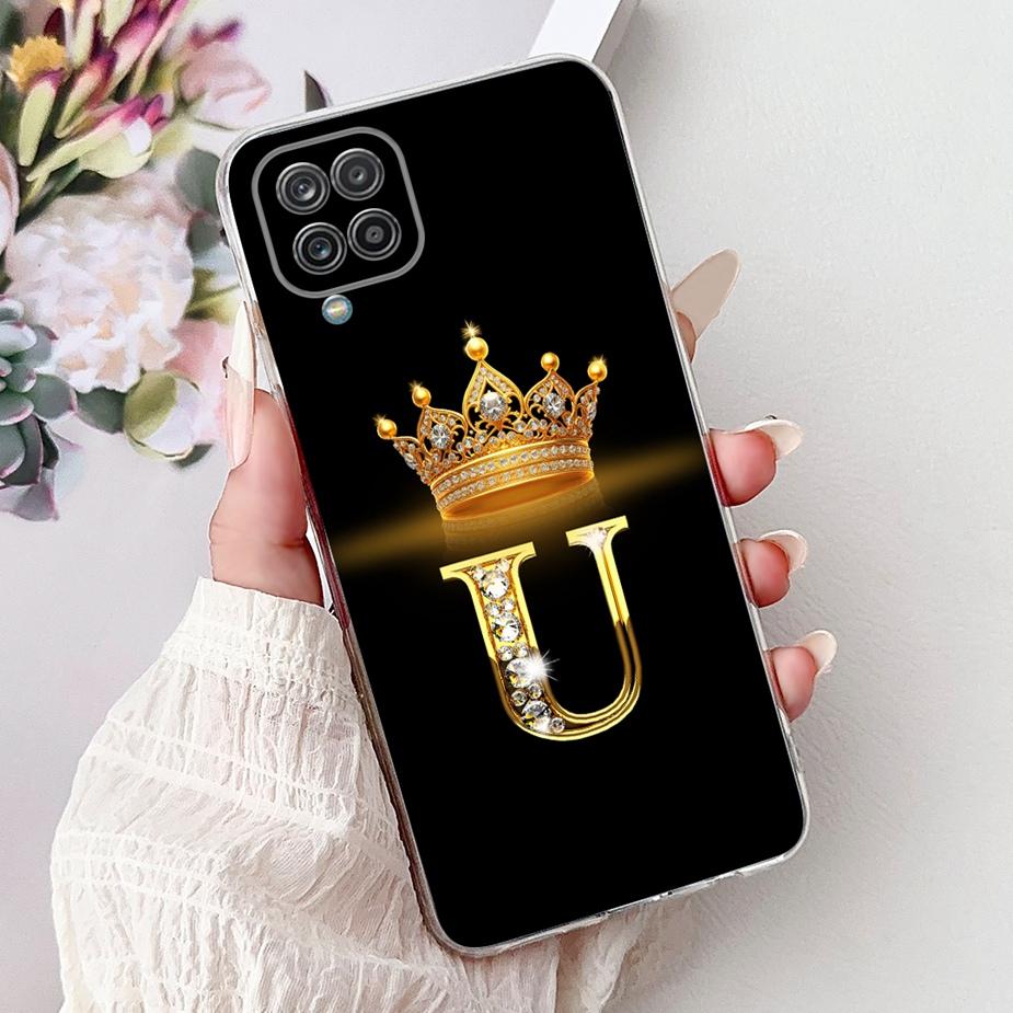 For Samsung Galaxy A12 Case M12 F12 New Crown Letters Cover Soft Silicone Phone Cases For Samsung A12 M 12 Galaxy M12 F12 Bumper