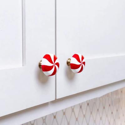 20Pcs Halloween Pumpkin Cabinet Door Knob Christmas Peppermint Candy Drawer Closet Dresser Wardrobe