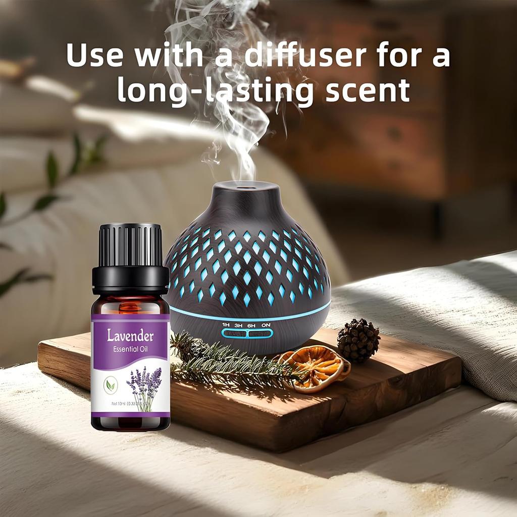 Essential Oils Set - 6 Blends for Diffusers, Home Care, Candle Making Scents, Fragrance, Aromatherapy, Humidifiers, Gifts - Peppermint, Lemongrass