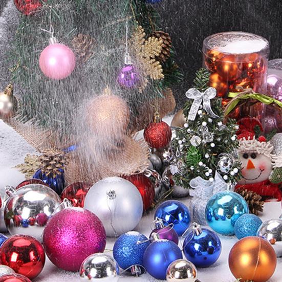 24Pcs/Set Christmas Balls Nordic Style Decorative Hanging Design Seasonal Decorations Christmas Ball Set for Xmas Tree