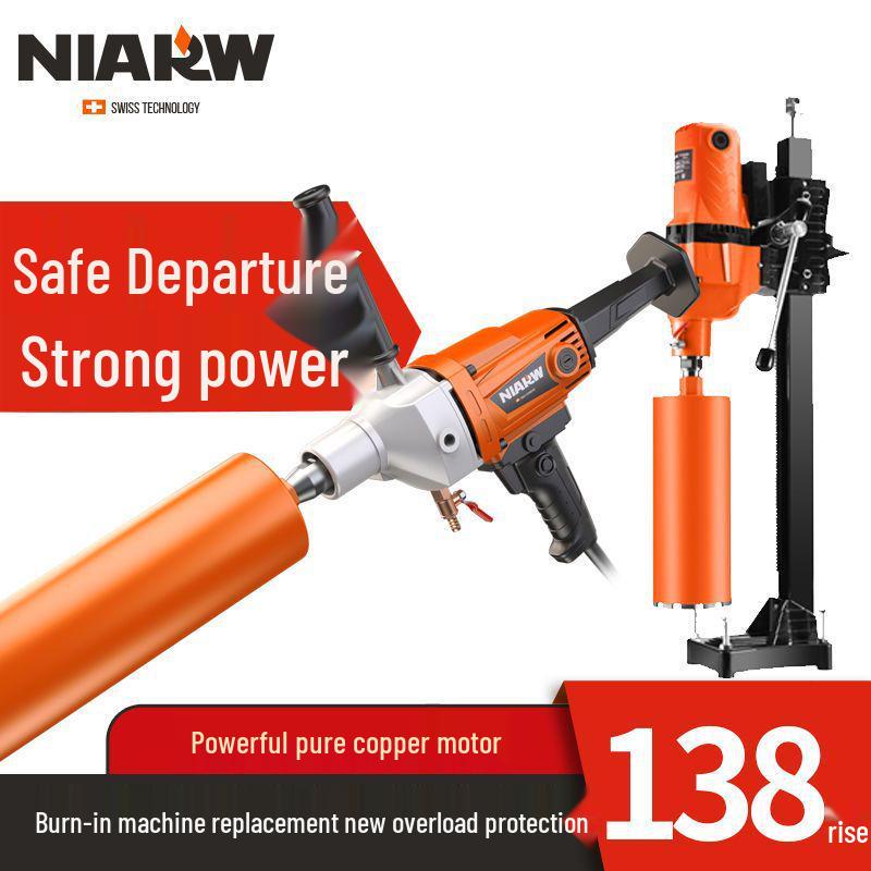 Nairhui High-Power Handheld Water Drill for Concrete and Air Conditioner Holes
