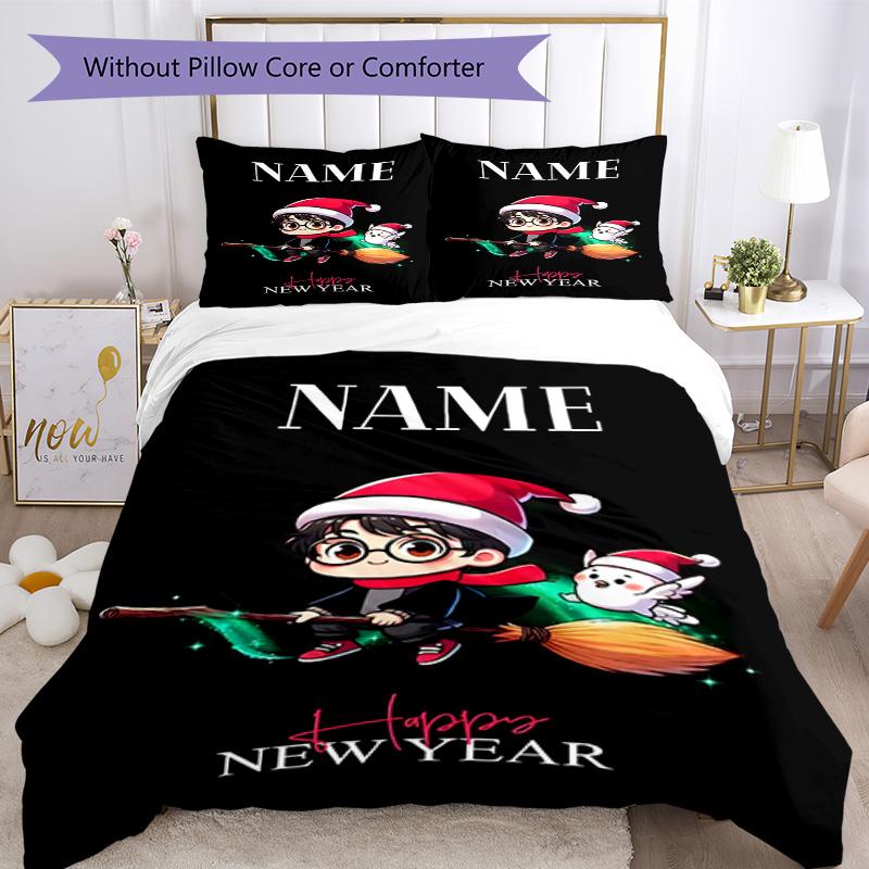 Warner Bros. Works (19) Customize Your Name Bedding Set Breathable Duvet Cover with Pillowcases Home Decoration Birthday Gift