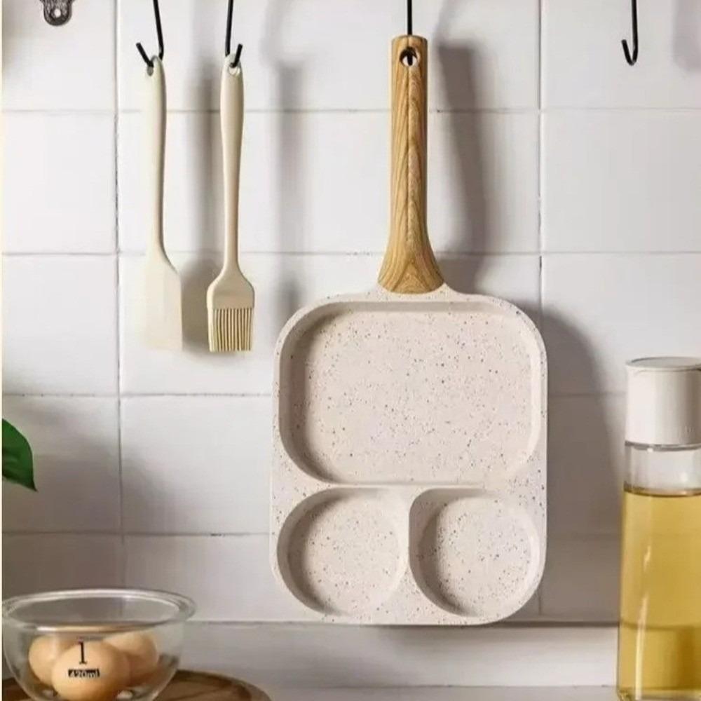 Multi-Section Breakfast Frying Pan 3 In1 Cookware Steak Pot Egg Frying Pan  Breakfast Preparation