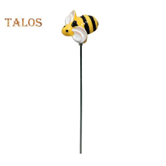 10ks Bee Garden Stakes Dekor Odolné vůči UV záření, Vodotěsné Neblednoucí Snadno instalovatelné Dekorativní malé Bee Kovové zahradní kolíky