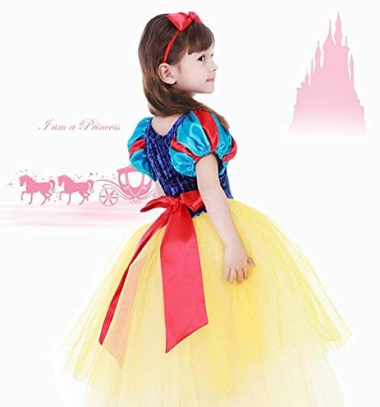 Pumpkin Parade Series Halloween Costume Snow White Princess Soft Silhouette Dress Set Size 100 [Umineko]