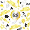 Skylety 3000 Pieces Happy Anniversary Confetti Party Decoration Scatter Confetti Metallic Foil Table Decorations for Anniversary Party DIY Arts