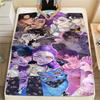 1PC Kpop Demon Hunters Print Flannel Blanket, High Quality All Seasons, Home Decor, Warmth and Comfort, Perfect for Christmas Gifts