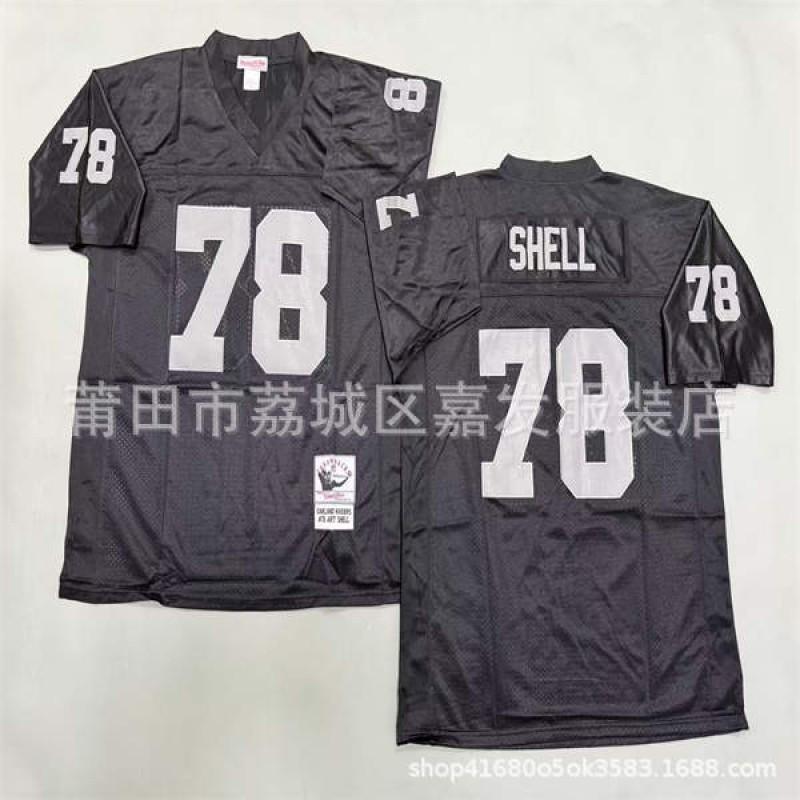 Rugby Jersey Oakland Raiders Retro Style Embroidered Football Uniform Mens Cotton Sport Shirt