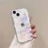 Glitter Colorful Laser Love Phone Case for Apple 17 Promax Precision Hole Full Cover for IPhone 15 Wave Pattern