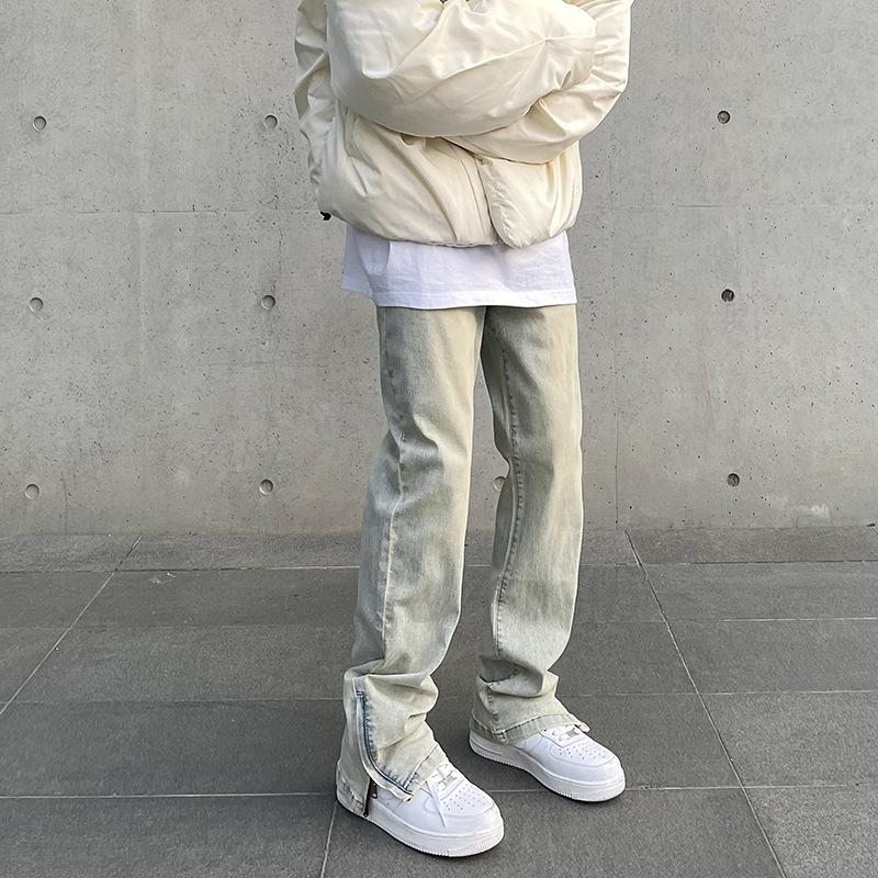 JYL Мужские Джинсы Летние Тонкие Модные Универсальные Светло-синие Новые Укороченные Повседневные Денимовые S