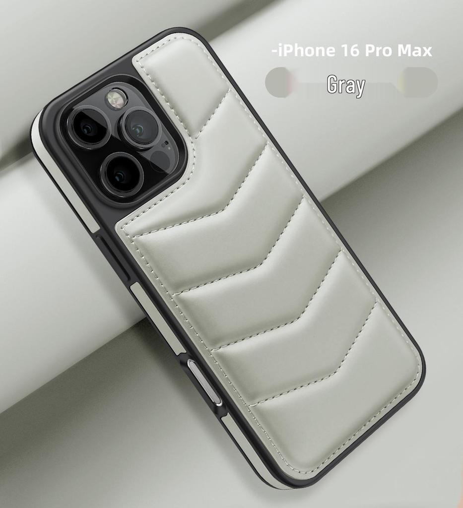 Apple 16 Pro Max Phone Case with Invisible Stand, Magnetic iPhone 15 Card Slot, and Leica Down Jacket Design.