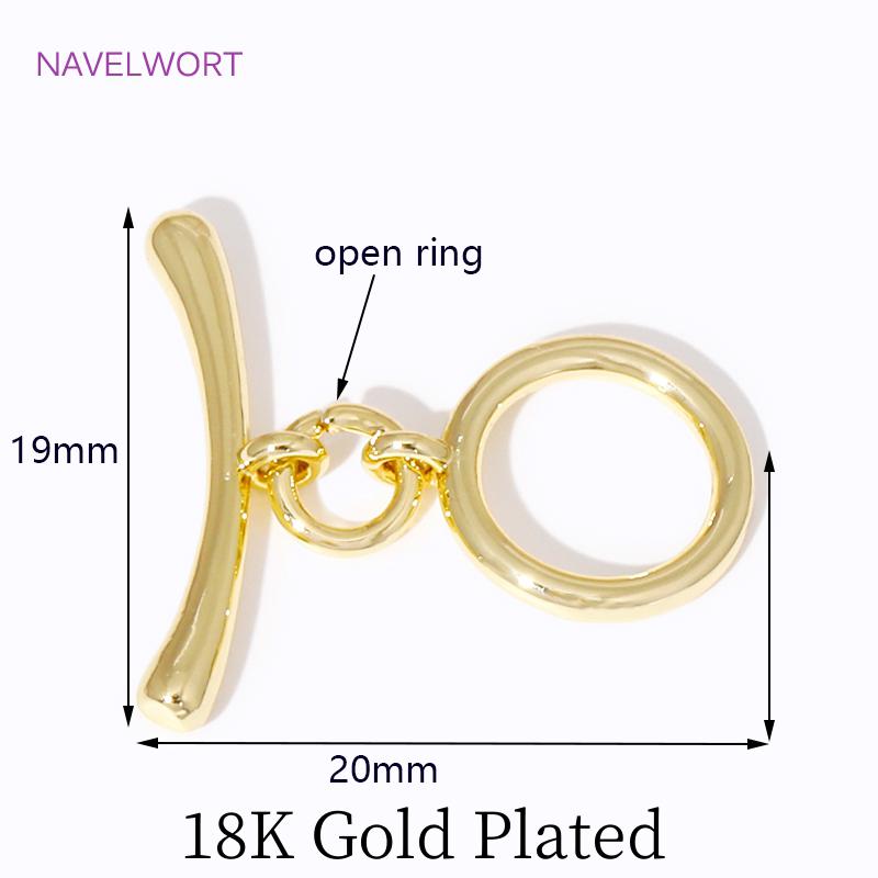 

5 Styles Bracelet Connector Clasps 18K Gold Plated Round/Oval OT Clasps,Toggle Clasp For Jewelry Making,DIY Findings Accessories 2 pieces