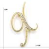 Trendy 26-Letter Rhinestone Brooch Pin - Fashion Accessory for Clothing & Bags