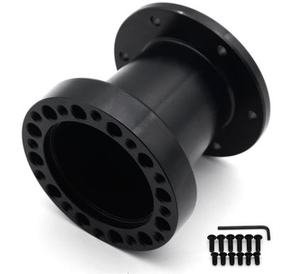 Schwarzer 3" 76mm Aluminium-Spacer für Auto-Lenkradnabenadapter Boss-Kit