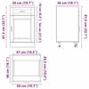 VidaXL Armoire de cuisine Porto gris béton bois d'ingénierie 853961