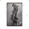 Retro-Kunst im japanischen Stil, Vintage-Samurai-Poster, Blechschild, dekorative Metalltafel, Wandplatte, Schilder, Wohnzimmer, Schlafzimmer, Heimdekoration