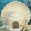 Seashell Shaped Aquarium Cave Ornament Plastic Betta Shelter Fish Hiding House  Micro Landscape