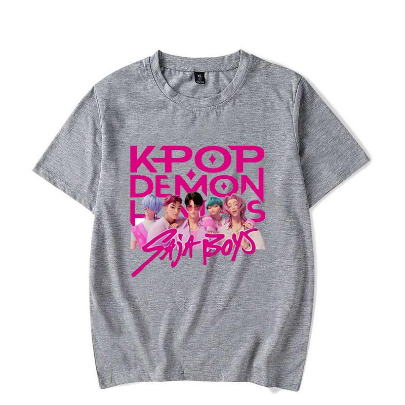 K-Pop Demon Hunters Saja Boys Printed T-Shirts Women Men Short Sleeve Funny Round Neck Tee Shirt Casual Summer Tops