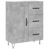 Highboard Concrete Grey 69.5 x 34 x 180 cm Engineered Wood