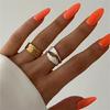 High Quality Alloy Ring With Wrinkle And Hollow Features Enhanced By White Drip Oil For A Sophisticated Touch