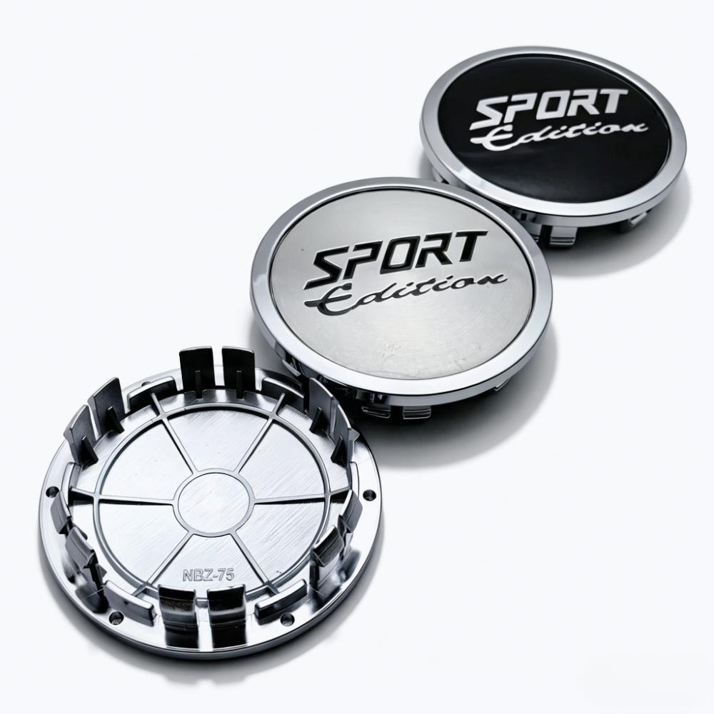 4pcs/Set 75mm / Clips 65mm Sport Edition Logo Emblem Badge Car Wheel Center Caps Wheel Hub Dust Cover Rim Hubcap Car Accessories