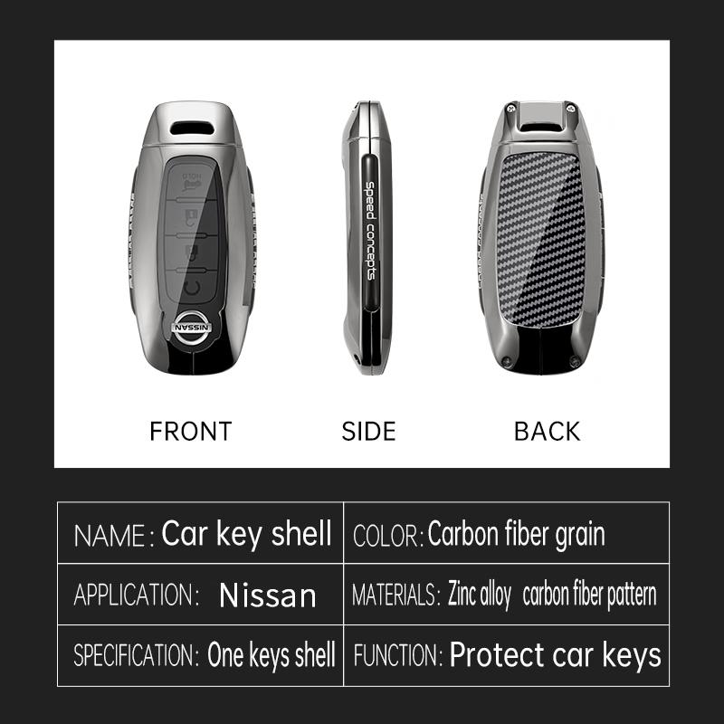 for Nissan X-trail t33 Kicks Qashqai J12 Juke Teana Altima Ariya zinc alloy car key case holder key cover accessories 2023 2026