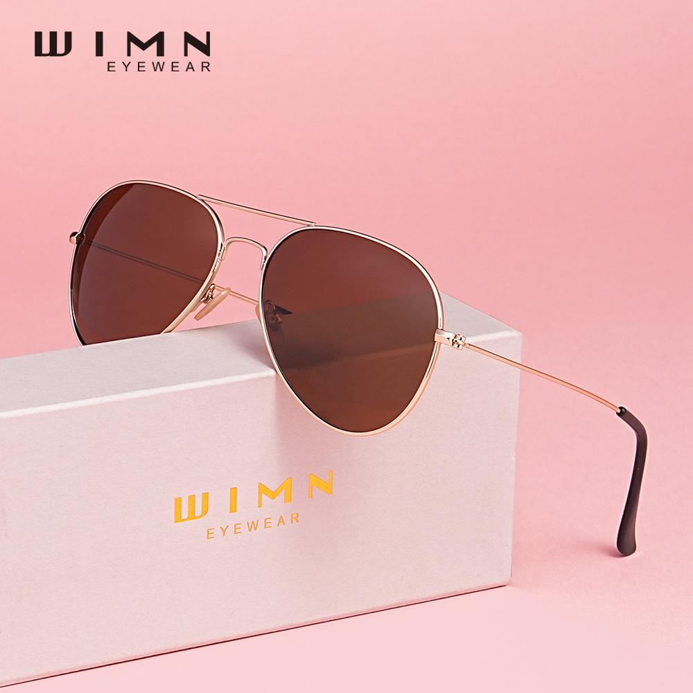 WIMN Pilot Alloy Men‘s Sunglasses Polarization UV400 Anti-reflection Parsnip Glasses Women Retro Light Weight Eyewear