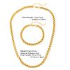 Stainless Steel Set Simple Personalized Hip Hop Chunky Chain Keel Chain Necklace Bracelet Set For Women Zircon Daily Matching