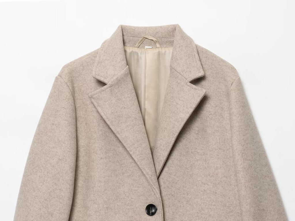Autumn New Versatile Medium and Long, Soft Shoulder Padded Coat and Coat 3046282