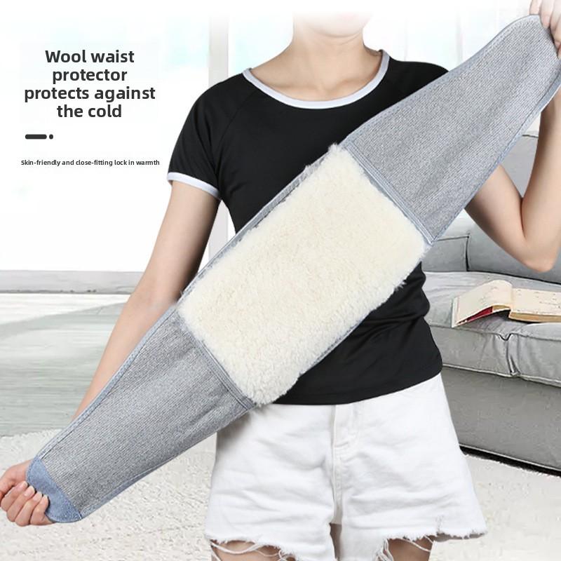 

Осенне-зимний шерстяной поясной ремень регулируется для мужчин и женщин, чтобы согревать, защищать живот пожилых людей, согревать живот и холодную талию. XL серый