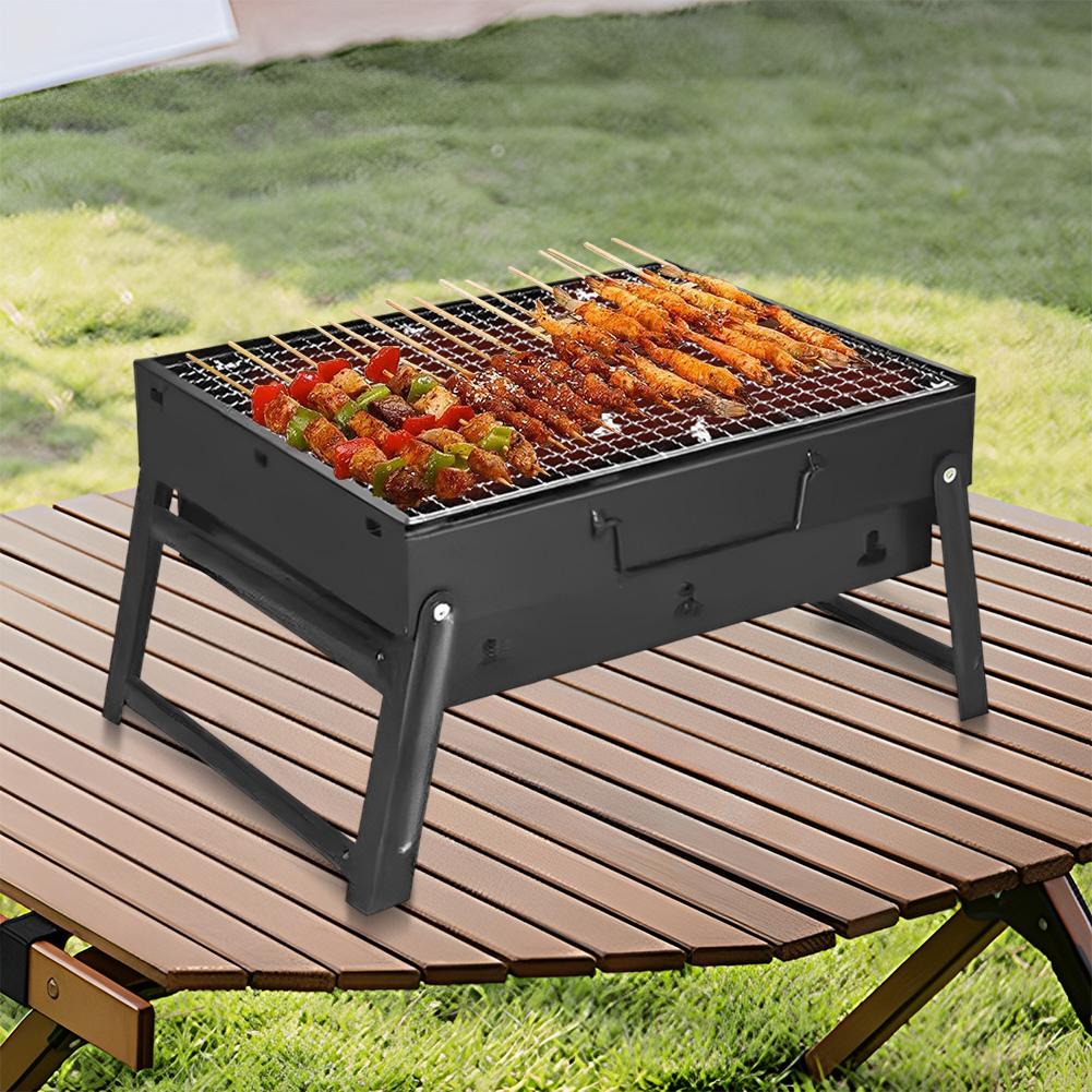 Портативный BBQ гриль из нержавеющей стали, складной угольный BBQ гриль, маленький коптильный BBQ гриль для приготовления на открытом воздухе, кемпинга, пикников China Mainland