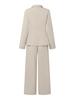 Elegante Completo da Donna Monocolore con Laccetti: Set Due Pezzi Moda Autunno 2026 - Top e Pantaloni