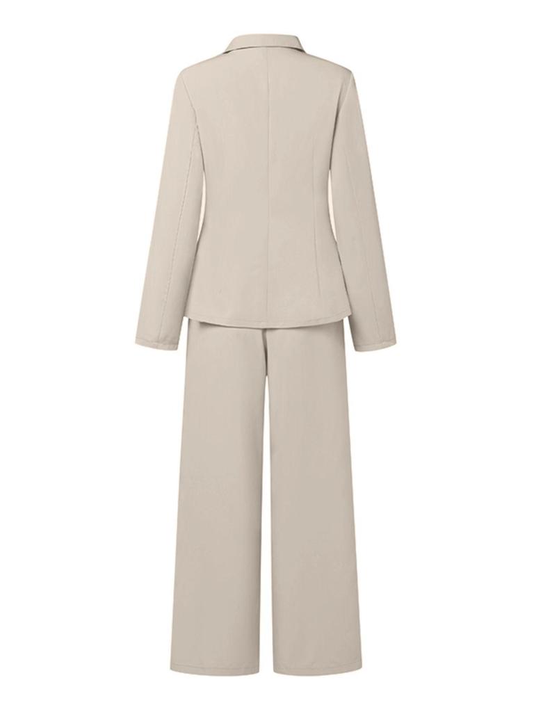Elegante Completo da Donna Monocolore con Laccetti: Set Due Pezzi Moda Autunno 2026 - Top e Pantaloni