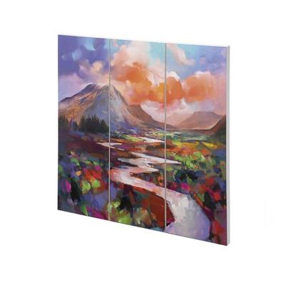 Etive Flow Wood Square Plaque
