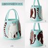 Morita MiW Tote Bag Cats from the Big Tree In the Park Light Blue Colorful and Adorable Shape Tightly Woven Thick Fabric with Elegant Color Lining 100